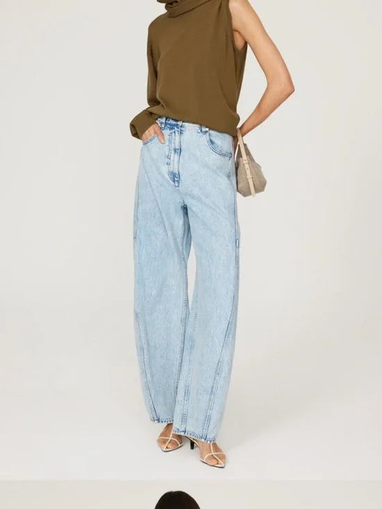 Tibi Acid Iceberg Denim Sid Jean - Picture 2 of 6